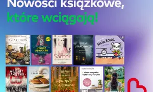 Popularne książki, które wciągają: "Gra o tron", "Spowiedź szlachciców", "Kicia Kocia w pociągu" i inne.