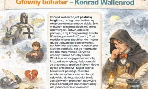 Konrad Wallenrod, tragiczny bohater, żyje w rozdarciu między tożsamościami. Jego walka o dobro wspólne prowadzi do głębokiego kalectwa.