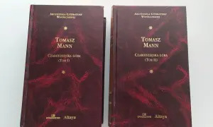 Dwa tomy "Czarodziejskiej Góry" Tomasza Manna, arcydzieła literatury.