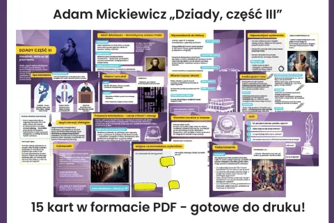 Dziady cz. III: Konrad, Ksiądz Piotr, Senator – bohaterowie dramatu Adama Mickiewicza. Ich losy odzwierciedlają walkę o wolność i cierpienie narodu.