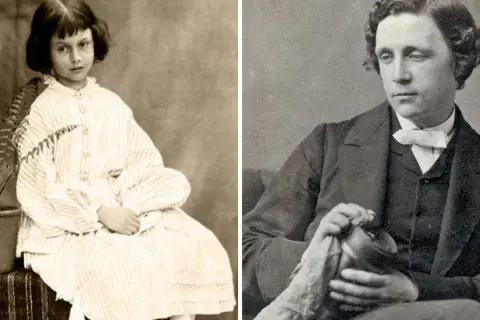 Dzieciństwo Alicji Liddell, inspiracji dla "Alicji w Krainie Czarów", i Lewis Carroll, autor tej magicznej opowieści.