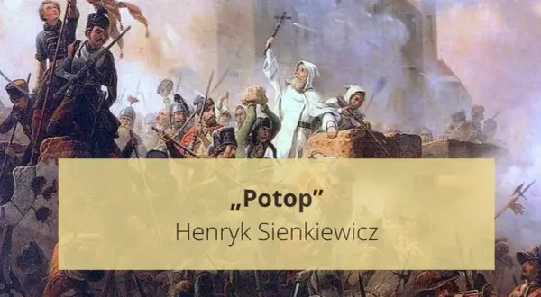 Obraz przedstawia scenę bitwy, nawiązującą do "Potopu" Henryka Sienkiewicza. Krótki opis streszczenia tej epickiej powieści.