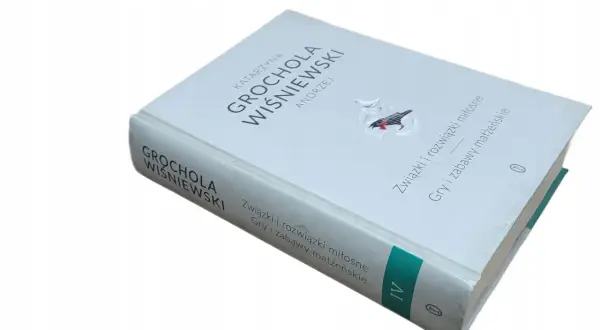 Książki Katarzyny Grocholi, w tym "Związki i rozwiązania miłosne" oraz "Gry i zabawy małżeńskie", zachęcają do refleksji nad relacjami.