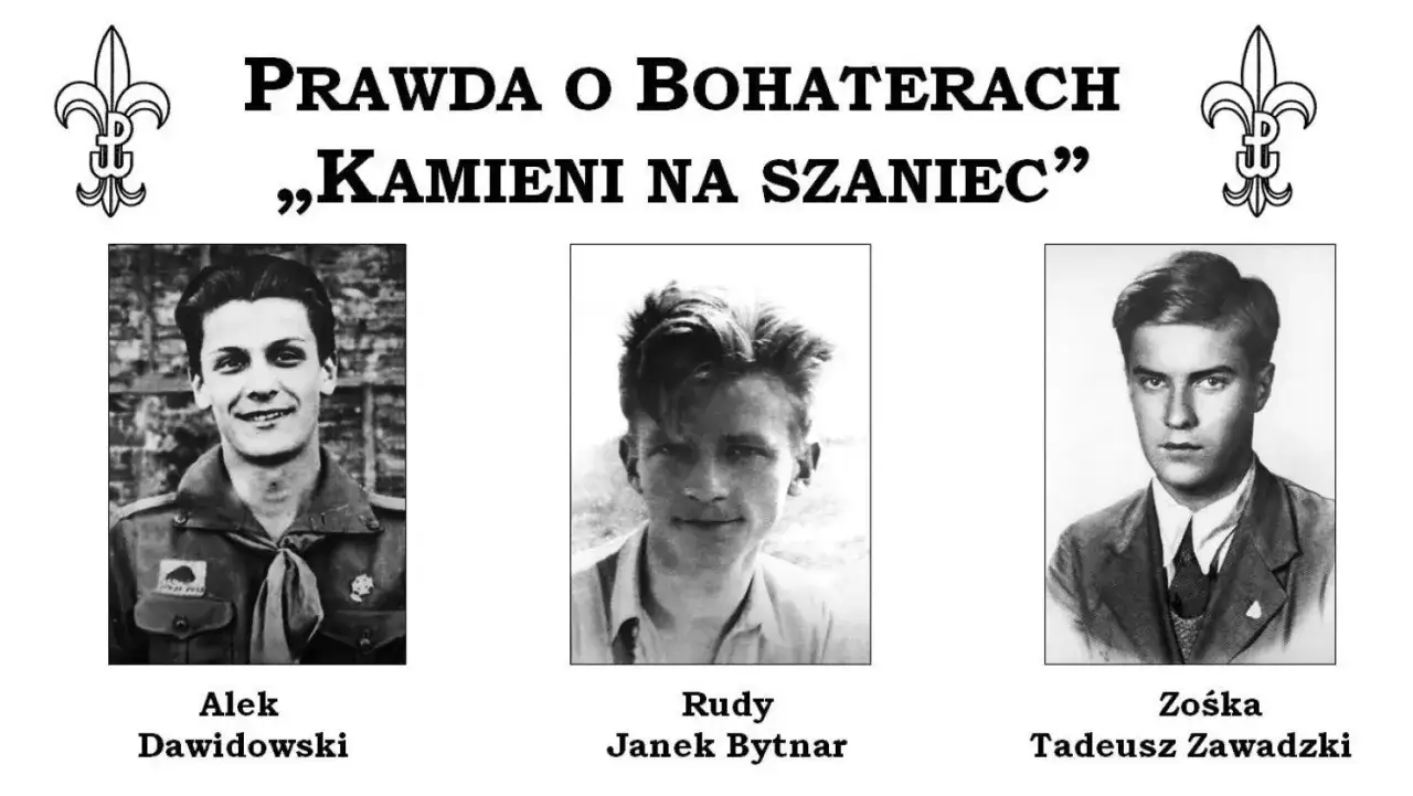 Trzech młodych bohaterów: Alek Dawidowski, Rudy Janek Bytnar i Zośka Tadeusz Zawadzki. Prawda o